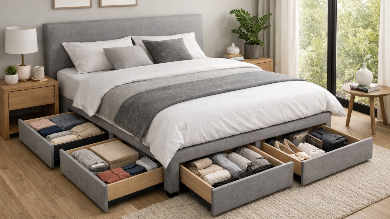 Hidden bed storage